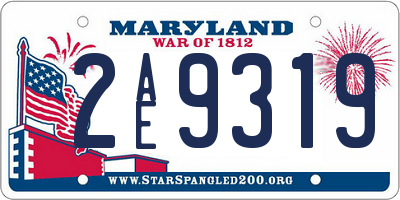 MD license plate 2AE9319