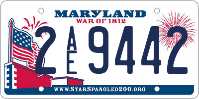 MD license plate 2AE9442