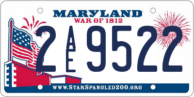 MD license plate 2AE9522