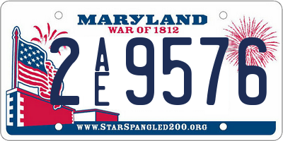 MD license plate 2AE9576