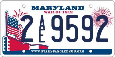 MD license plate 2AE9592