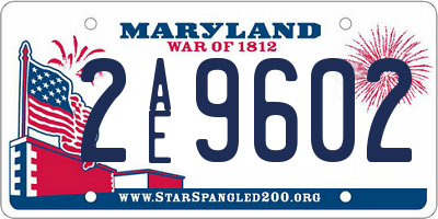 MD license plate 2AE9602