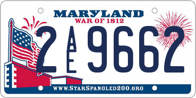 MD license plate 2AE9662