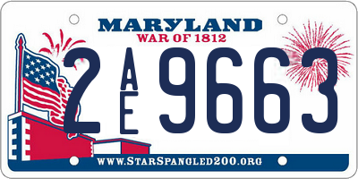 MD license plate 2AE9663