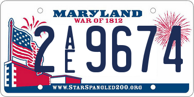 MD license plate 2AE9674