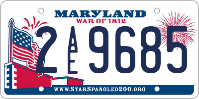 MD license plate 2AE9685