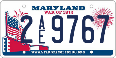 MD license plate 2AE9767
