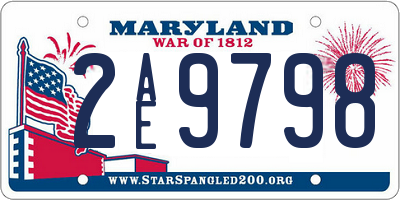 MD license plate 2AE9798
