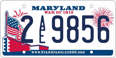 MD license plate 2AE9856