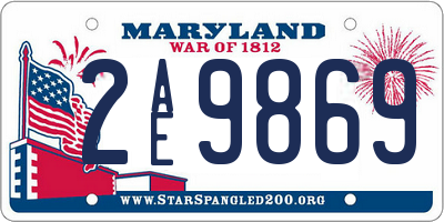 MD license plate 2AE9869