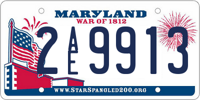 MD license plate 2AE9913