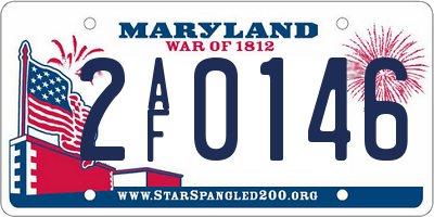 MD license plate 2AF0146