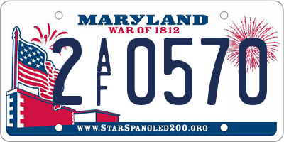 MD license plate 2AF0570
