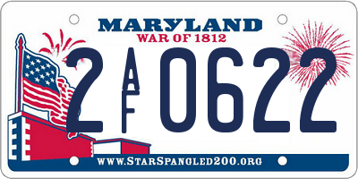 MD license plate 2AF0622
