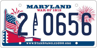 MD license plate 2AF0656