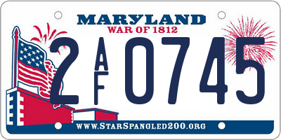 MD license plate 2AF0745