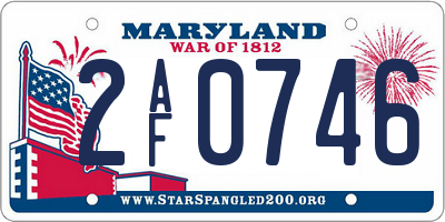 MD license plate 2AF0746