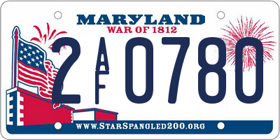 MD license plate 2AF0780