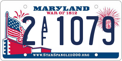 MD license plate 2AF1079