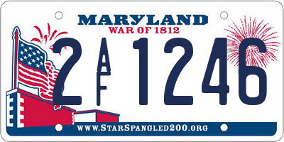 MD license plate 2AF1246