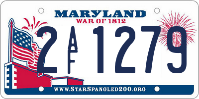 MD license plate 2AF1279