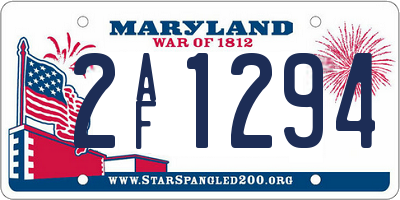 MD license plate 2AF1294