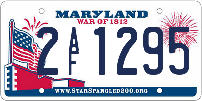 MD license plate 2AF1295