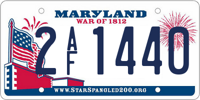 MD license plate 2AF1440