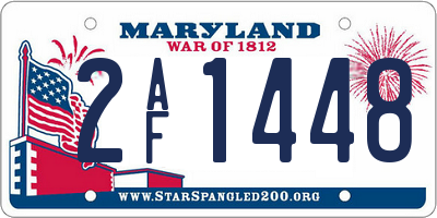 MD license plate 2AF1448