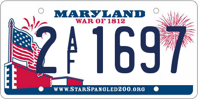 MD license plate 2AF1697