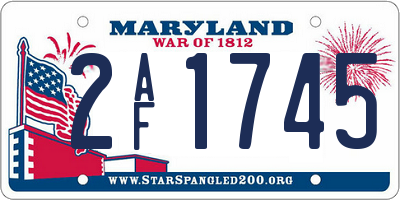 MD license plate 2AF1745
