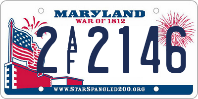 MD license plate 2AF2146