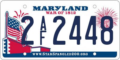 MD license plate 2AF2448