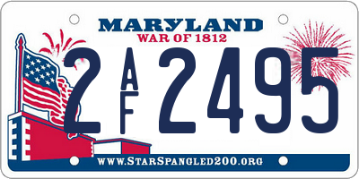 MD license plate 2AF2495