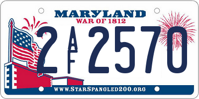 MD license plate 2AF2570