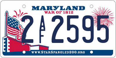 MD license plate 2AF2595