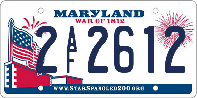 MD license plate 2AF2612