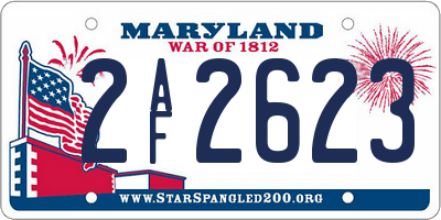 MD license plate 2AF2623
