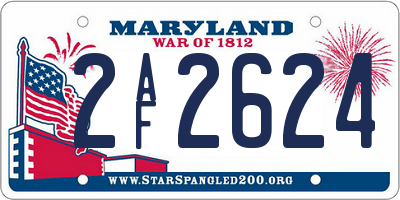 MD license plate 2AF2624