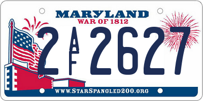 MD license plate 2AF2627