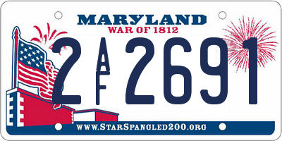 MD license plate 2AF2691