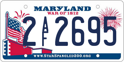 MD license plate 2AF2695