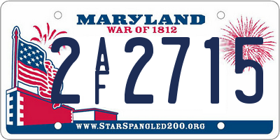 MD license plate 2AF2715