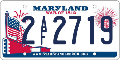 MD license plate 2AF2719