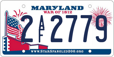MD license plate 2AF2779