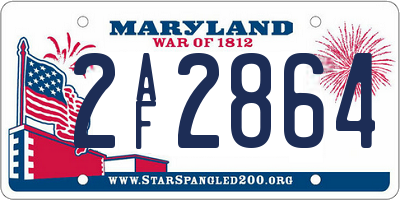 MD license plate 2AF2864