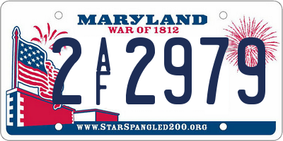 MD license plate 2AF2979