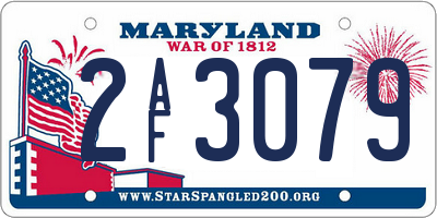 MD license plate 2AF3079