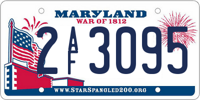 MD license plate 2AF3095