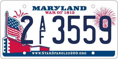 MD license plate 2AF3559